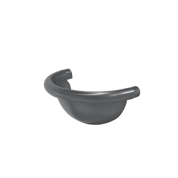 Водосток Aquasistem, система 125x90 - Заглушка желоба полукруглая RR 23 Маренго купить в Туране