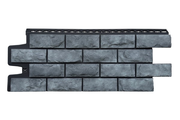 Фасадные панели Grand Line Колотый Камень Антрацит, Шов черный купить в Туране